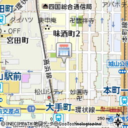 四国ガス株式会社ピポット松山付近の地図