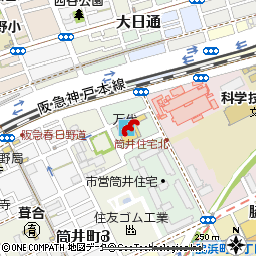 春日野道店付近の地図