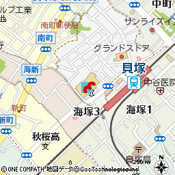 貝塚店付近の地図
