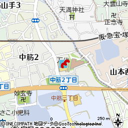 宝塚中筋店付近の地図