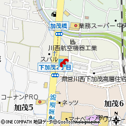 川西加茂店付近の地図