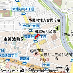 尼崎難波店付近の地図