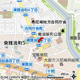 尼崎難波店付近の地図