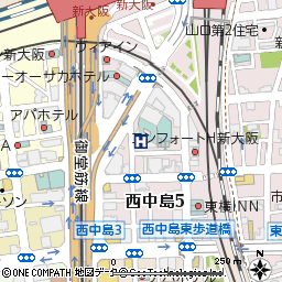新大阪ワシントンホテルプラザ付近の地図