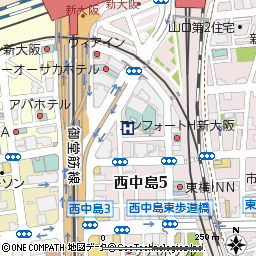 新大阪ワシントンホテルプラザ付近の地図