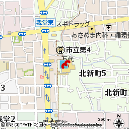天美我堂店付近の地図