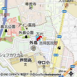 八雲店付近の地図