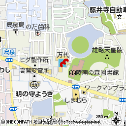 羽曳野島泉店付近の地図