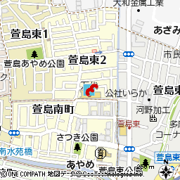 萱島店付近の地図