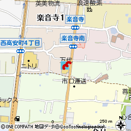 楽音寺店付近の地図