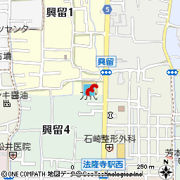 法隆寺店付近の地図