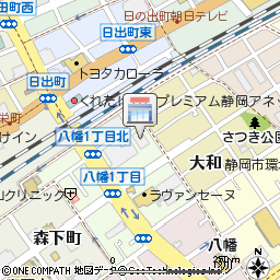 静岡ガス　エネリアショールーム静岡付近の地図