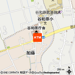 谷和原庁舎共同出張所（幹事銀行　常陽銀行）付近の地図