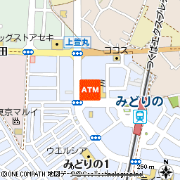カスミみどりの駅前店出張所付近の地図