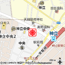 神立支店付近の地図