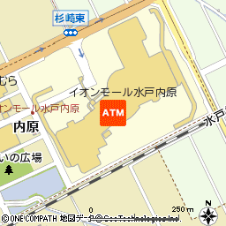 イオンモール水戸内原出張所付近の地図