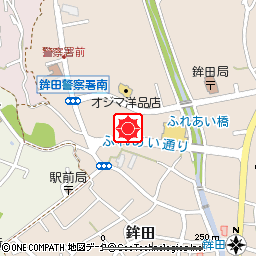 鉾田支店付近の地図
