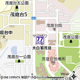 ヤマザワ茂庭店付近の地図