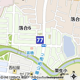 栗生支店付近の地図