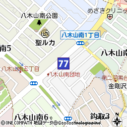 南八木山支店付近の地図