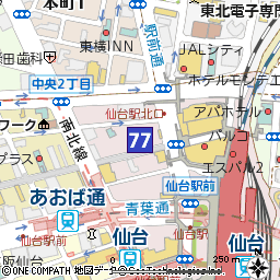仙台駅前支店（名掛丁支店内にて営業）付近の地図