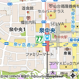 泉ローンセンター付近の地図