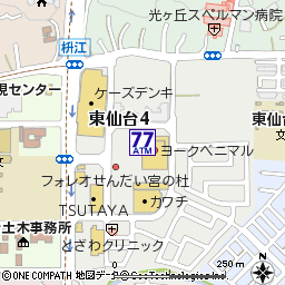 ヨークベニマル フォレオ東仙台店付近の地図