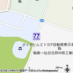 仙台北部中核工業団地付近の地図