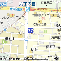 六丁目支店付近の地図