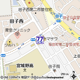 ヤマザワ田子店付近の地図