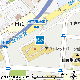 三井アウトレットパーク仙台港カードデスク付近の地図