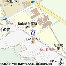 松山千石付近の地図