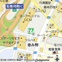 石巻ローンセンター付近の地図