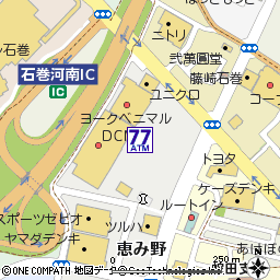 ヨークベニマル石巻蛇田店付近の地図