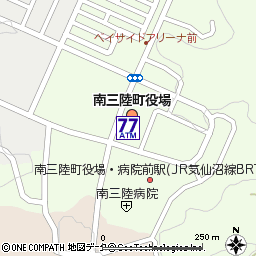 南三陸町役場付近の地図