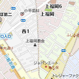 埼玉県ふじみ野市上福岡6丁目7-17周辺の地図