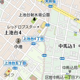 東京都大田区上池台5丁目1周辺の地図