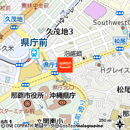 ＯＫＩＮＡＷＡ文化屋菓子店　久茂地店付近の地図
