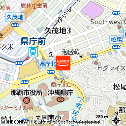 ＯＫＩＮＡＷＡ文化屋菓子店　久茂地店付近の地図