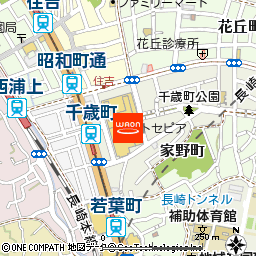 イオンチトセピア店付近の地図