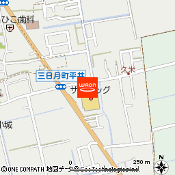 ザ・ビッグ三日月店付近の地図