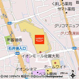 イオンバイク佐賀大和店付近の地図