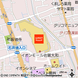 イオンバイク佐賀大和店付近の地図