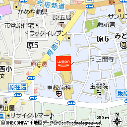 イオン原店付近の地図