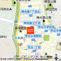 イオンバイク笹丘店付近の地図
