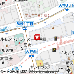 ＳＢＪ銀行福岡支店付近の地図