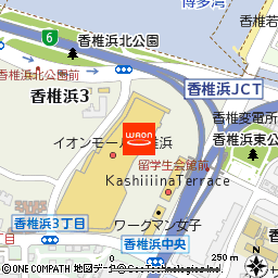 イオン香椎浜店付近の地図