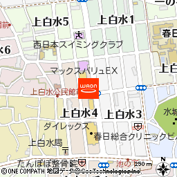 マックスバリュエクスプレス上白水店付近の地図