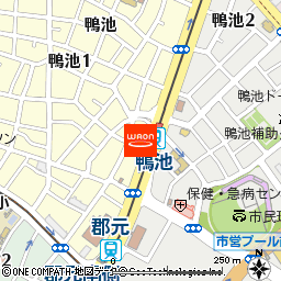 明石屋鴨池店付近の地図