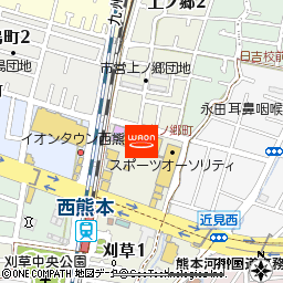 スポーツオーソリティアウトドアステージ西熊本店付近の地図